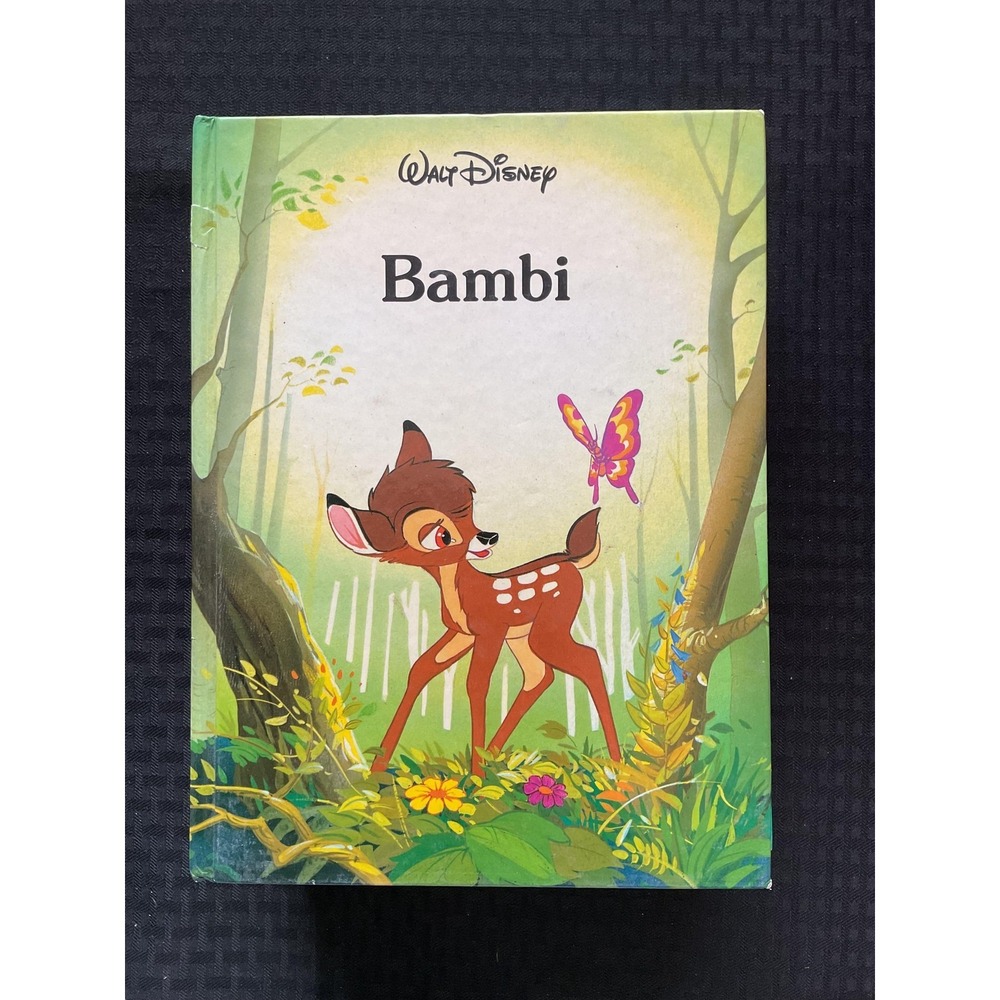 Vintage Walt Disney Bambi Hardcover Book Classic Illustrated 1980s Disney Animal